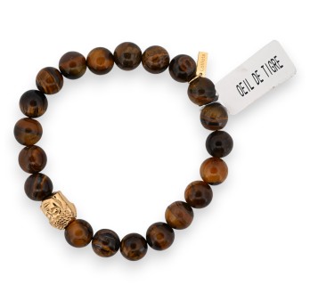 Bracelet Oeil de tigre charm bouddha