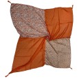 Foulard carré patchwork imprimé liberty orange