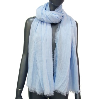 Foulard uni bleu ciel