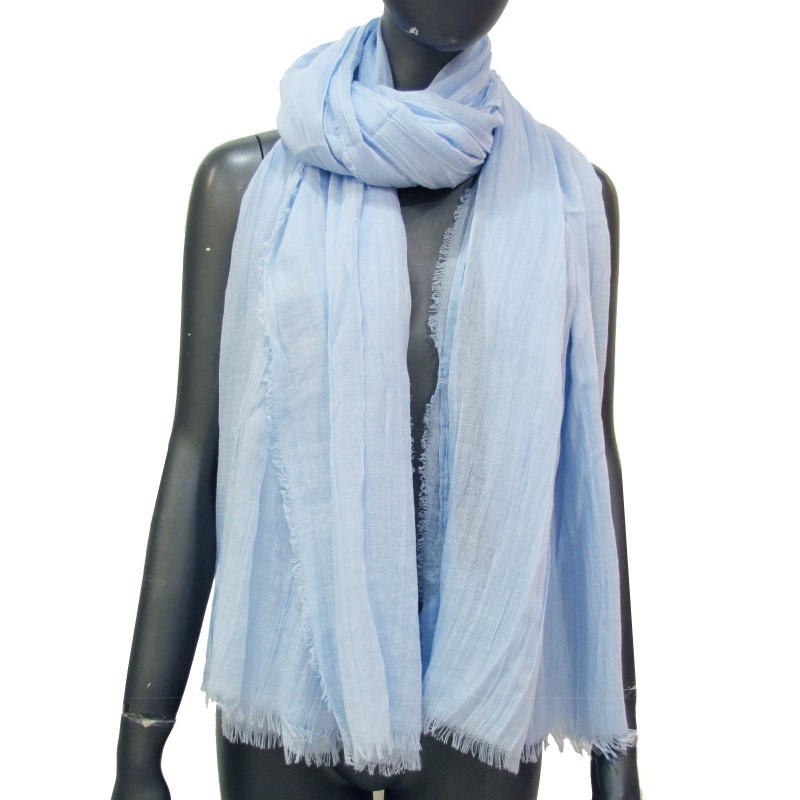 Foulard uni bleu ciel