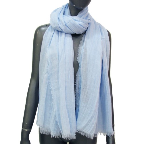 Foulard uni bleu ciel