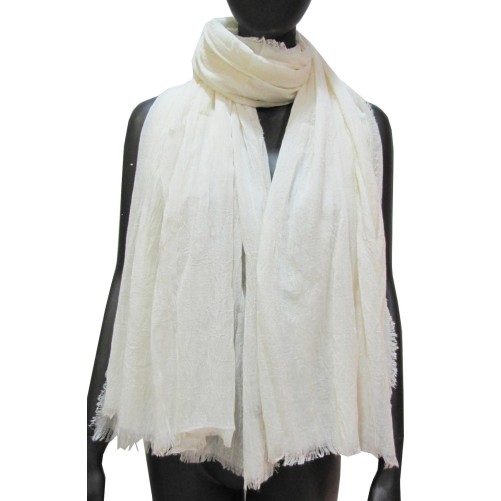 Foulard uni blanc