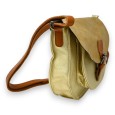 Sac bandoulière bi matière doré