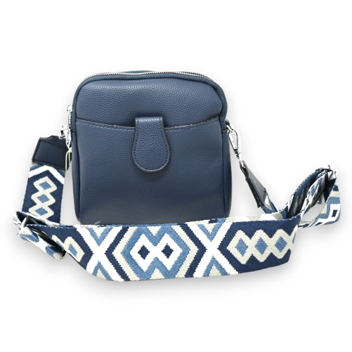 Sac bandoulière compact bleu marine