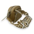 Sac bandoulière multi poches taupe