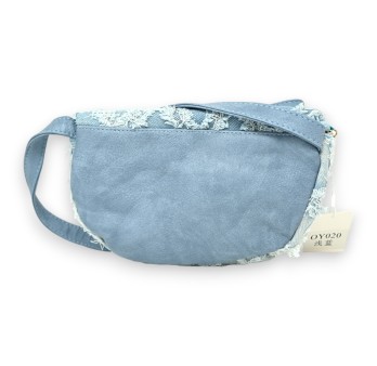 Sac banane bandoulière jeans bleu ciel délavé