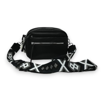 Sac bandoulière carré noir
