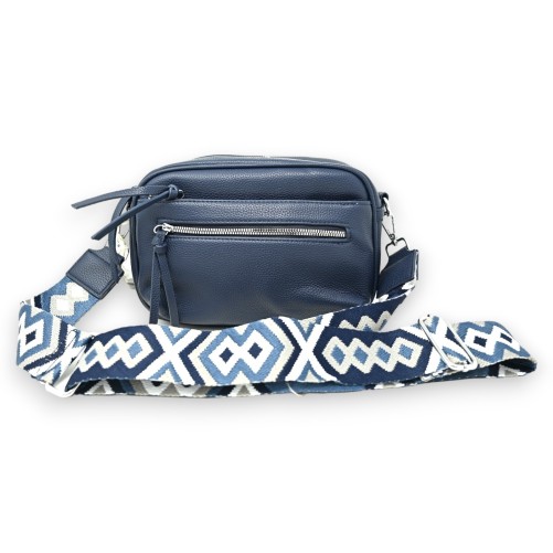 Sac bandoulière carré bleu marine