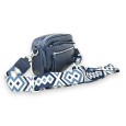Sac bandoulière carré bleu marine
