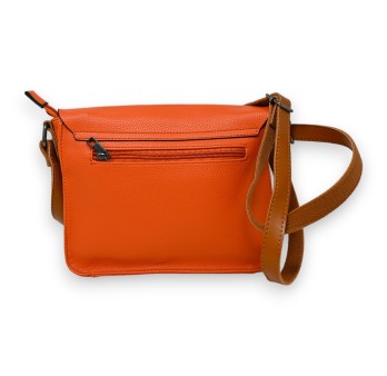 Sac cartable bandoulière orange