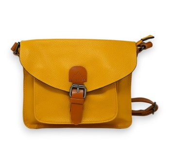 Sac cartable bandoulière moutarde