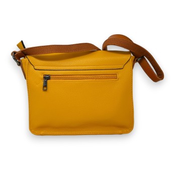 Sac cartable bandoulière moutarde