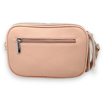 Sac bandoulière carré multi poches rose