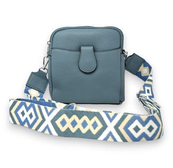 Sac bandoulière compact bleu jeans