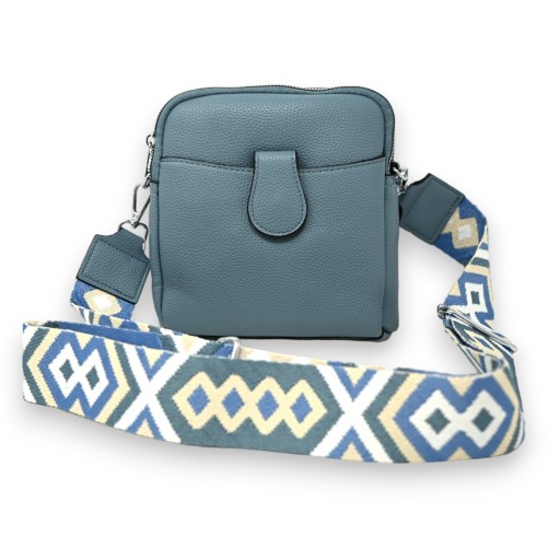 Sac bandoulière compact bleu jeans