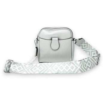 Sac bandoulière compacte argenté
