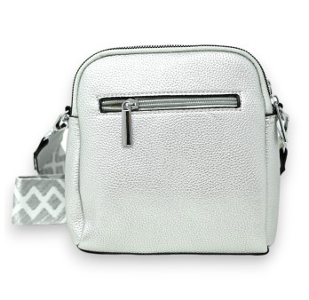 Sac bandoulière compacte argenté