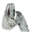 Sac bandoulière compacte argenté