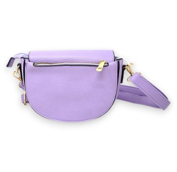 Sac bandoulière parme fermoir doré chic