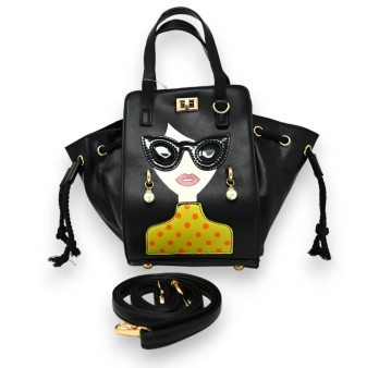 Petit sac original style haute couture noir