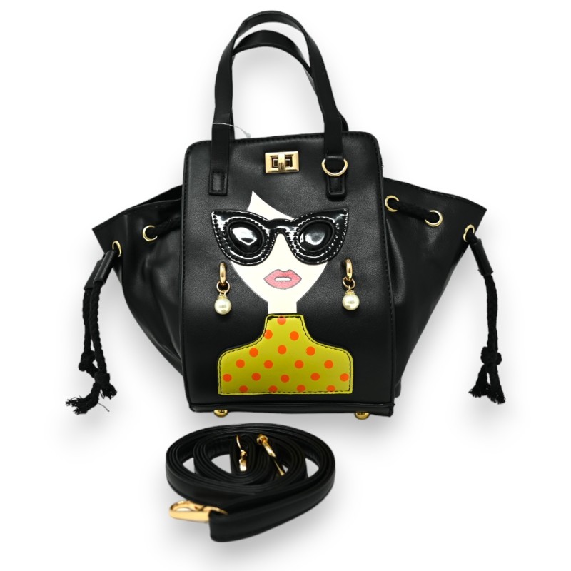 Petit sac original style haute couture noir