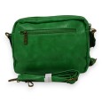 Sac bandoulière rectangle vert brésil multi poches