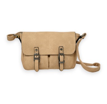 Sac cartable camel clair