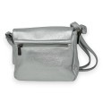 Sac cartable bandoulière argenté