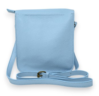 Pochette forme cartable bleu ciel
