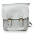 Pochette forme cartable argenté
