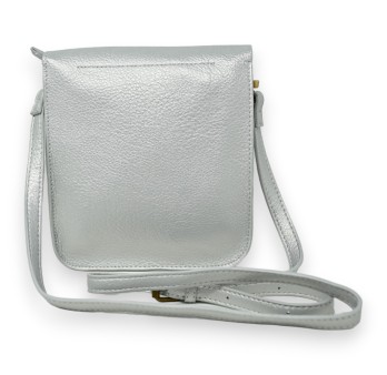 Pochette forme cartable argenté