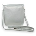Pochette forme cartable argenté