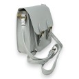 Pochette forme cartable argenté