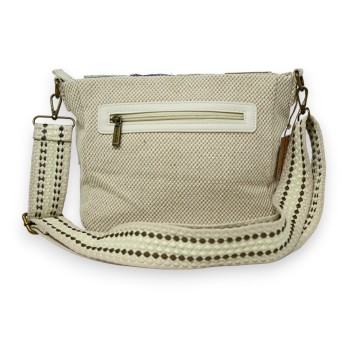 Sac bandoulière tissu patchwork multicolore