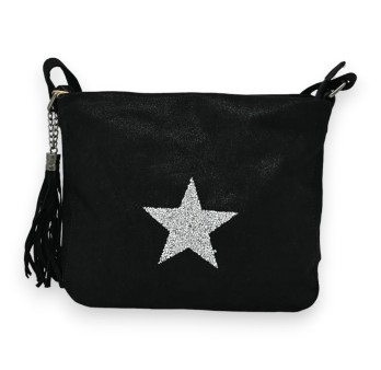 Sac bandoulière tissu étoile scintillante