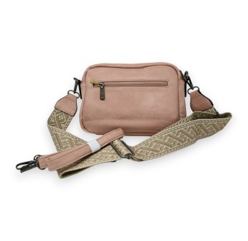 Sac bandoulière rectangle rose