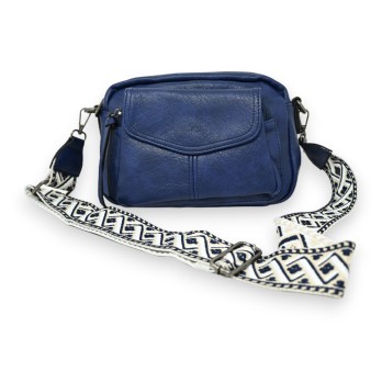 Sac bandoulière rectangle bleu marine