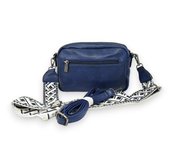 Sac bandoulière rectangle bleu marine