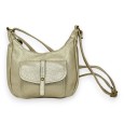 Sac bandoulière forme banane doré