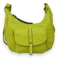Sac bandoulière forme banane vert anis