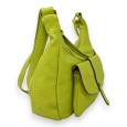 Sac bandoulière forme banane vert anis