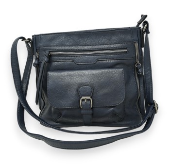 Sac bandoulière bleu marine multi poches