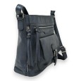 Sac bandoulière bleu marine multi poches
