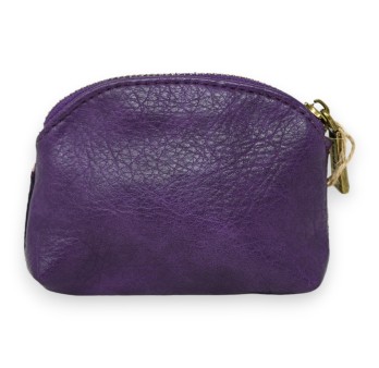 Porte monnaie patchwork violet
