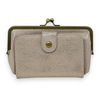 Porte monnaie rétro astucieux rose brillant