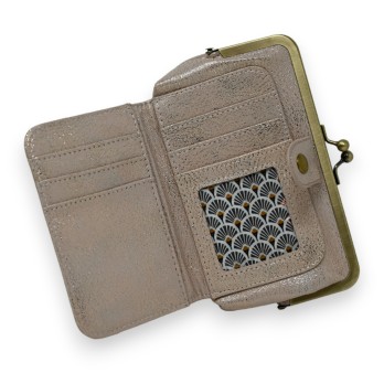 Porte monnaie rétro astucieux rose brillant
