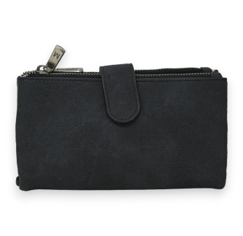 Portefeuille compagnon noir délavé