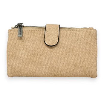 Portefeuille compagnon camel clair délavé