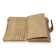 Portefeuille compagnon camel clair délavé
