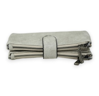 Portefeuille compagnon gris clair délavé